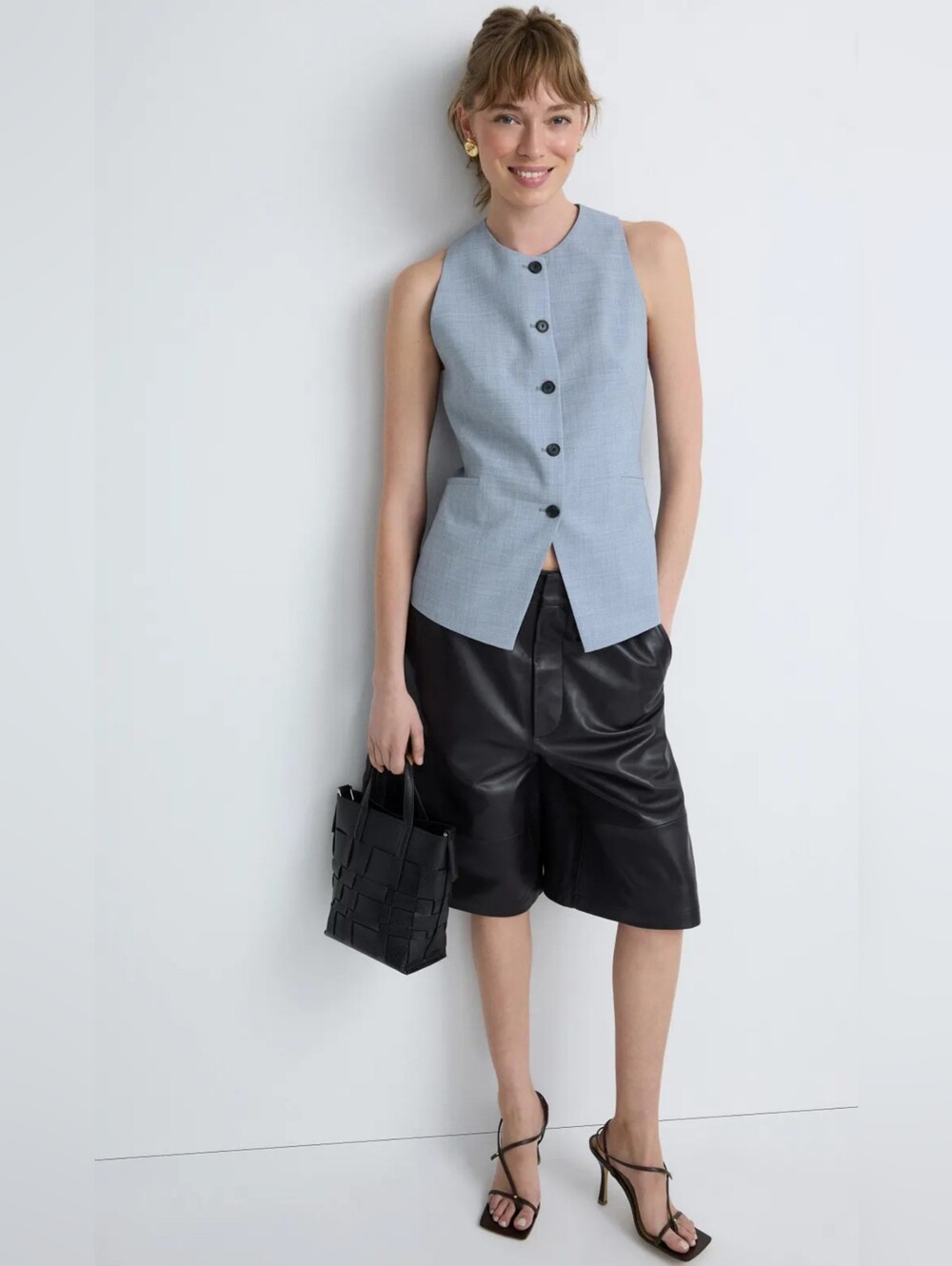 Boss Juleran Button Up Work Vest Women Size 8